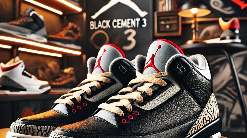 Jordan 3 shoe laces black cement