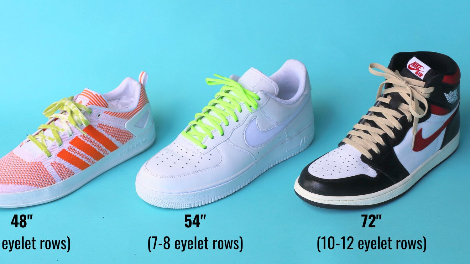 How to choose the proper shoe lace length for your sneakers. - Shoe Lace Supply
