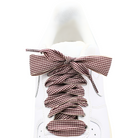 ribbon shoe laces brown microcheck