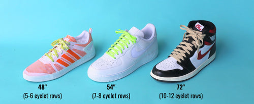 How to choose the proper shoe lace length for your sneakers. - Shoe Lace Supply 
