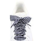 navy gingham shoe laces