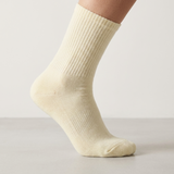 The Everyday Sock cushioned crew sock worn on foot in Sail