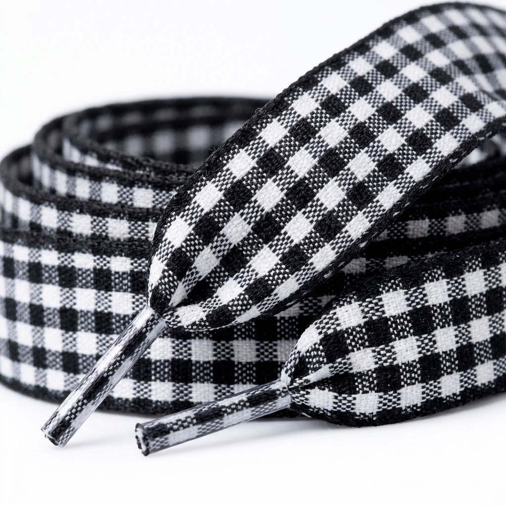 Ribbon Shoelaces 3-Pack | Gingham Check Laces