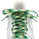 Diamond Plaid Shoe Laces - Green & Yellow