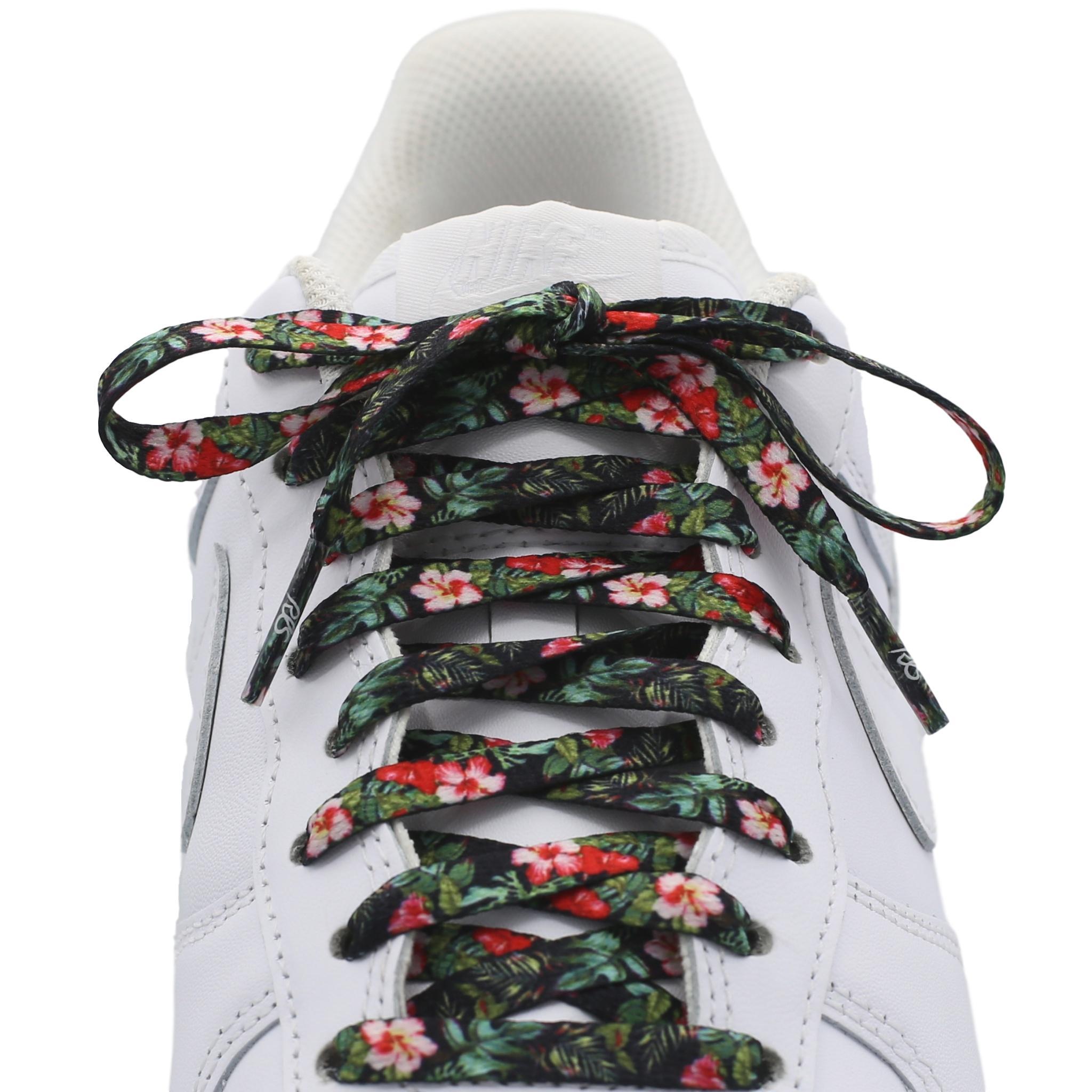 Flat Printed Shoe Laces - Floral - Shoe Lace Supply