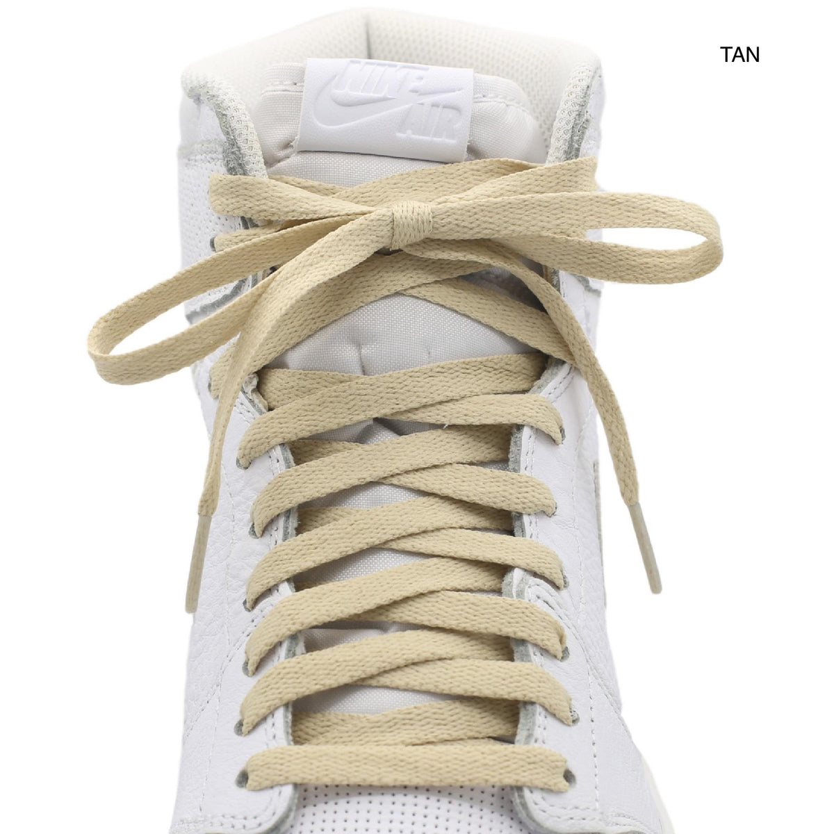 Air Force 1 replacement laces laced shoe