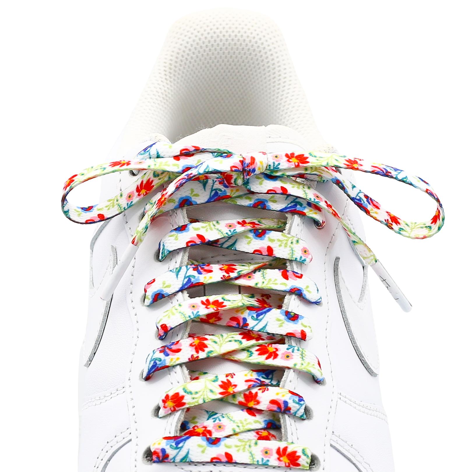 The Frida Kahlo Shoe Lace Collection - Folk Light Floral Pattern 