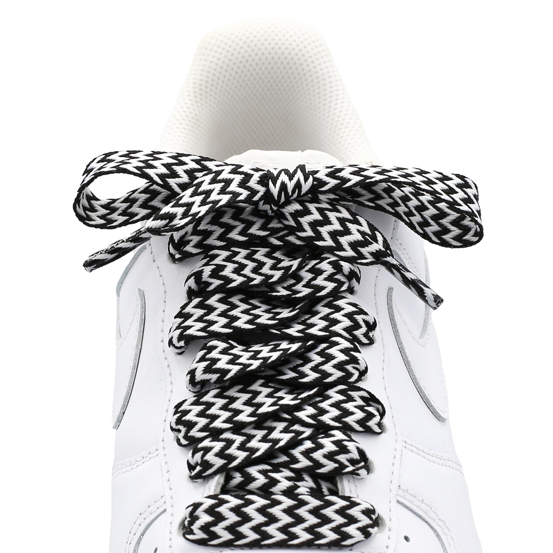 Zig-Zag Laces - Black and White